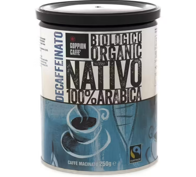 Café moulu - décaféiné - nativo - Goppion