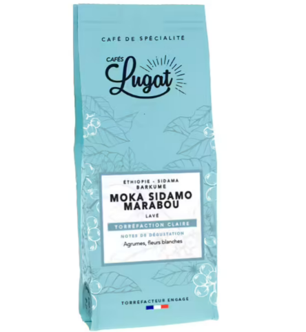 cafés lugat ground coffee moka sidamo marabou 250g
