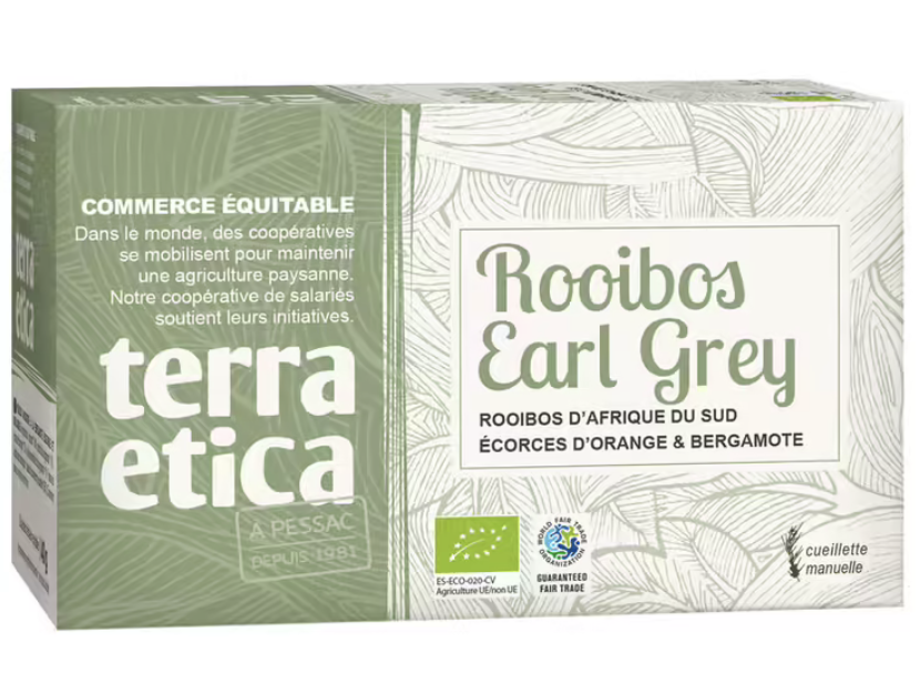 Rooibos Tea Earl Grey Terra Etica x 20 Tea Bags